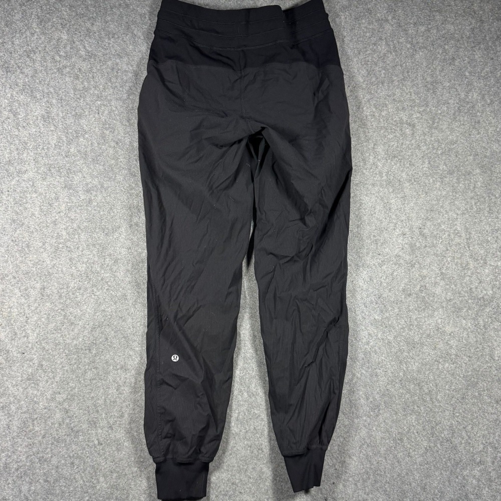 Lululemon Dance Studio Jogger Pants Black Pinstripe Textured Womens Size 6 - Picture 2 of 8